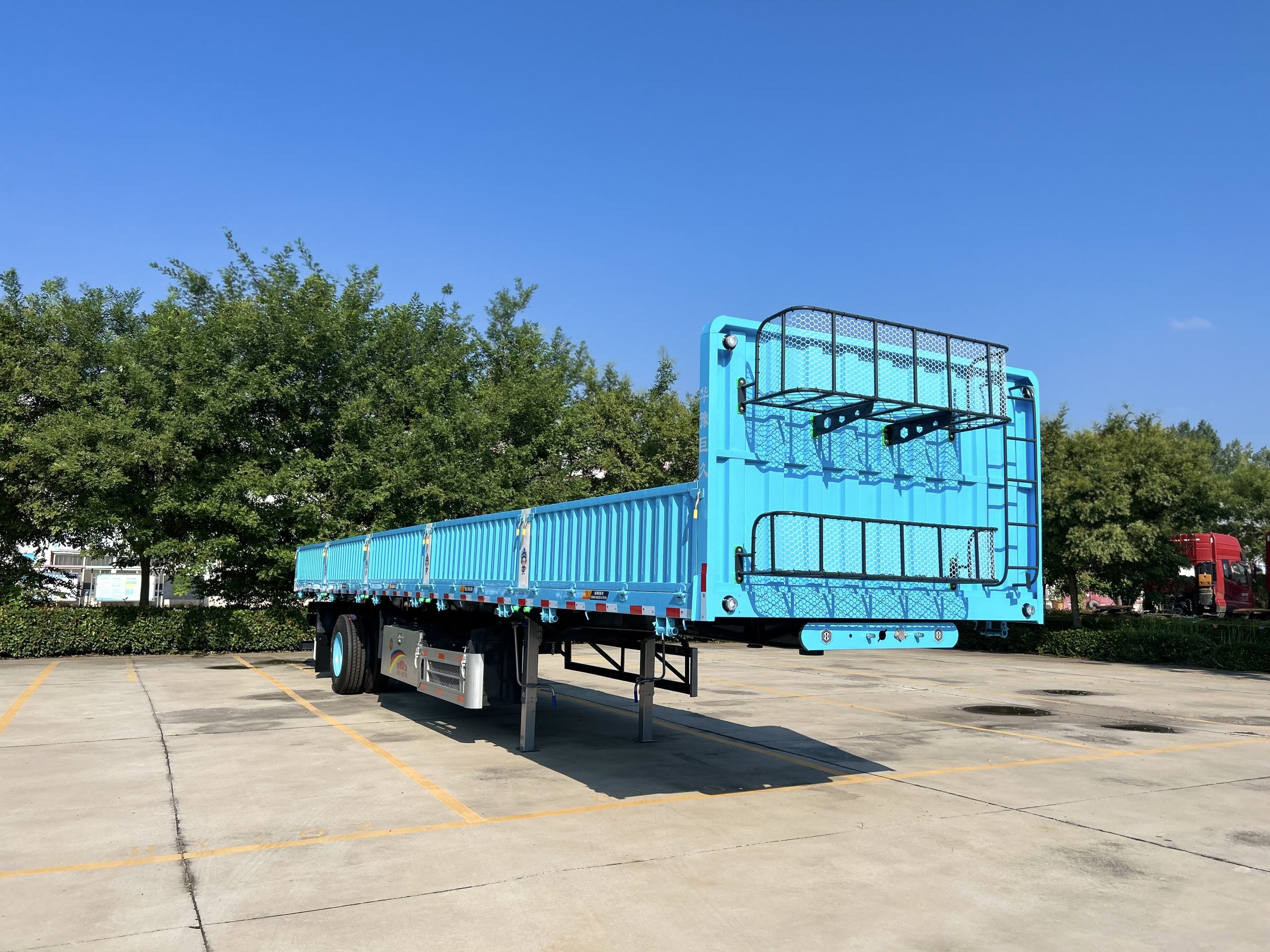 Colorful side wall semi trailer