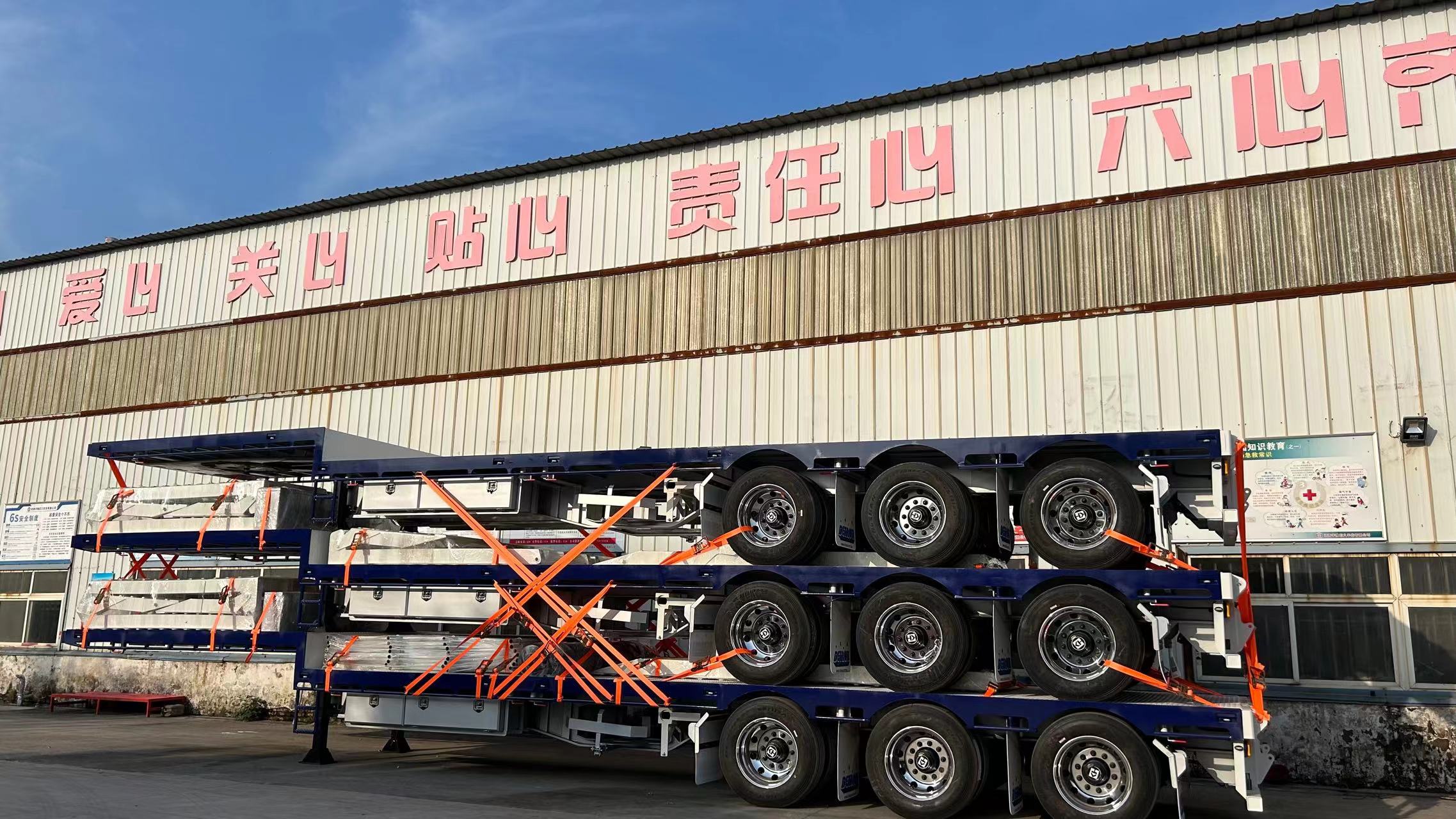 Drop Deck Semi Trailer is ready to ship to Australia